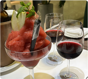 Refreshing cocktails and drinks